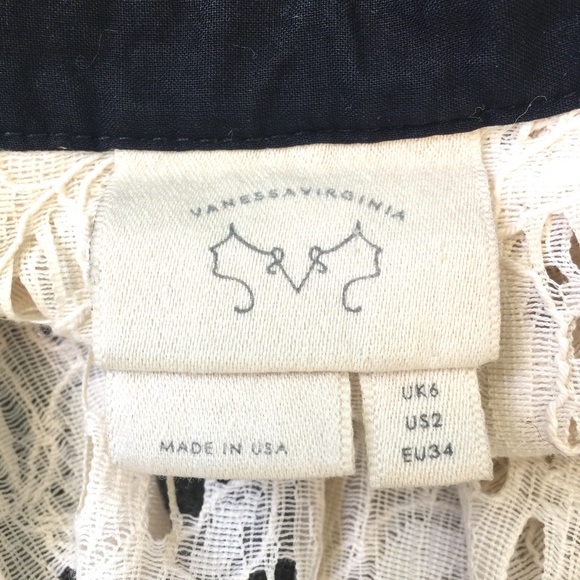 Anthropologie Cream and Black Button Down Shirt - Picture 7 of 8